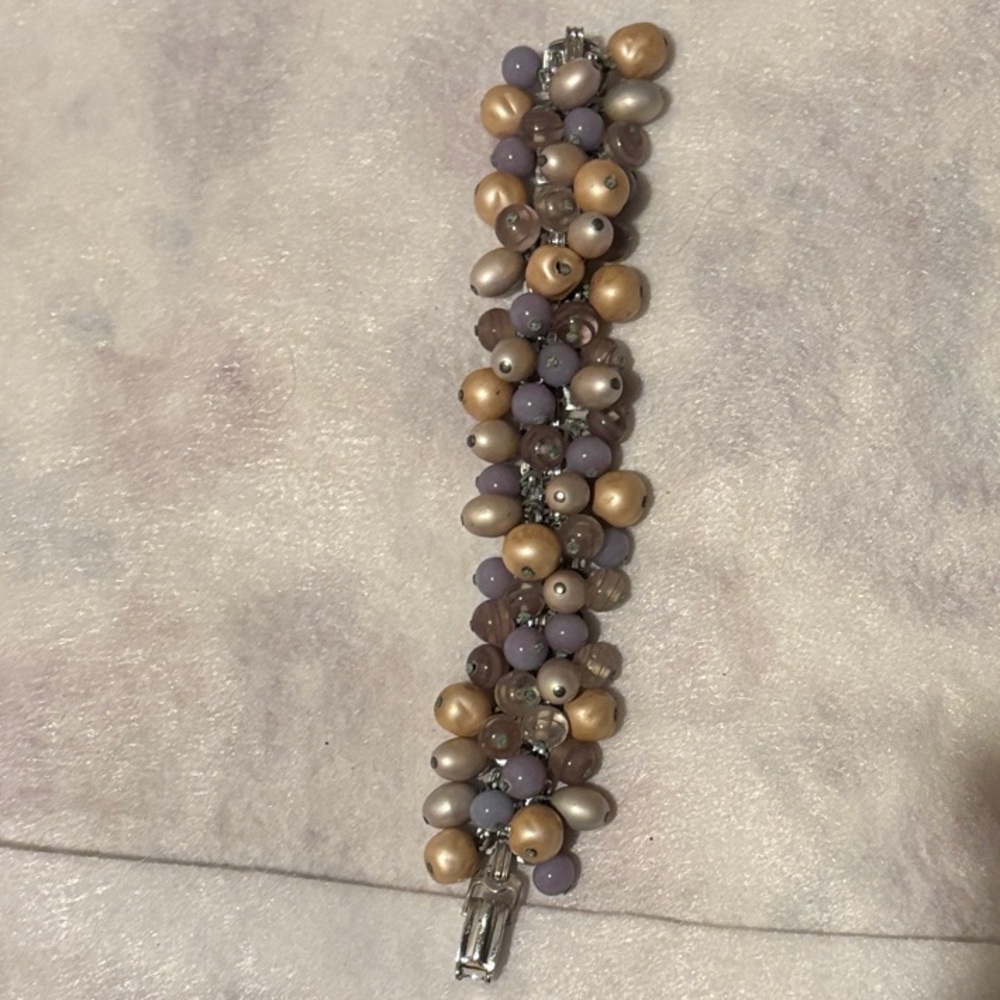 Vintage Faux Pearl and Bead Bracelet